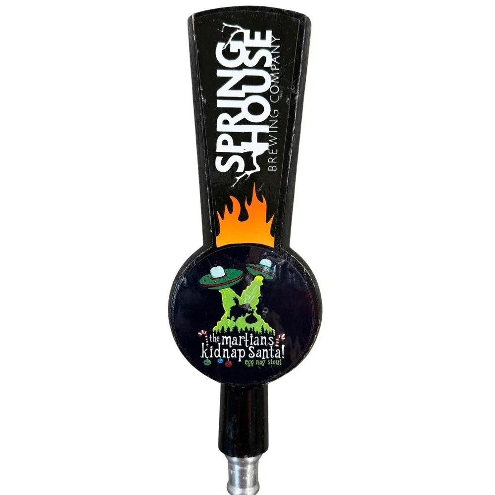 Spring House Brewing The Martians Kidnap Santa Beer Tap Handle Stout Barware